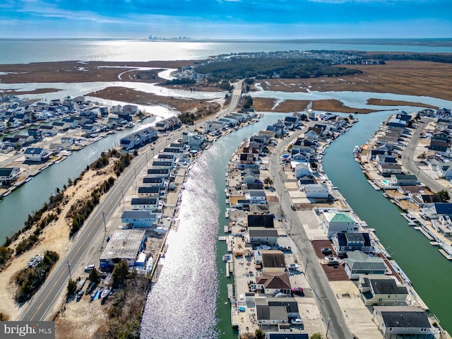 119 S Captains Dr, Little Egg Harbor Twp, NJ 08087 - aerial overview of property's location featuring a large body of water and nearby suburban area