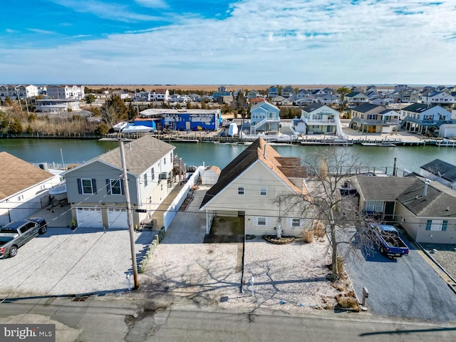 119 S Captains Dr, Little Egg Harbor Twp, NJ 08087 - aerial perspective of suburban area featuring a nearby body of water