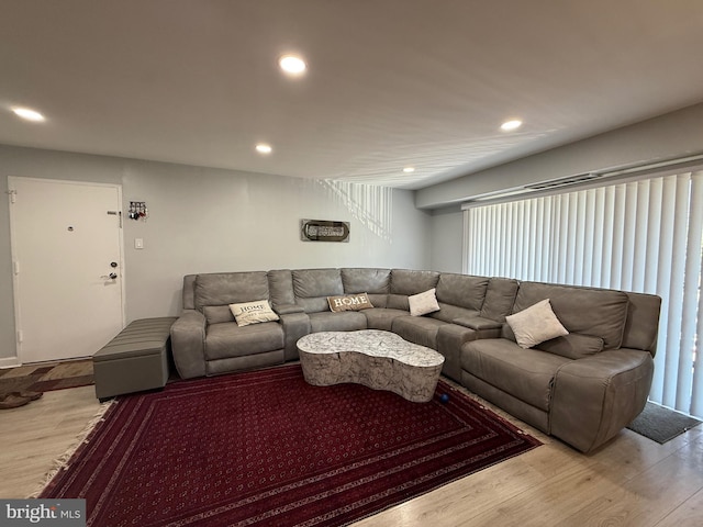 12656 Dara Dr, Woodbridge, VA 22192 - living room featuring wood finished floors and recessed lighting