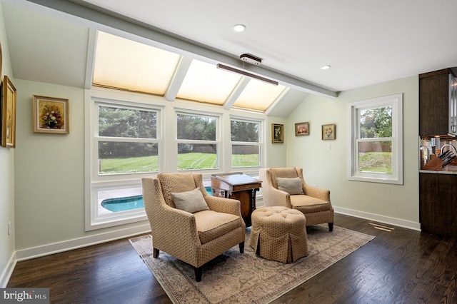 10309 E Hunter Valley Rd, Vienna, VA 22181 - sitting room featuring baseboards and dark wood-style flooring