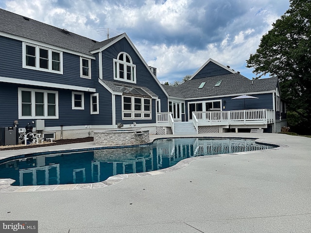 10309 E Hunter Valley Rd, Vienna, VA 22181 - view of pool with a deck and a pool with connected hot tub