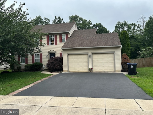 338 Sapling Way, Atco, NJ 08004 - colonial home featuring an attached garage, asphalt driveway, and a shingled roof