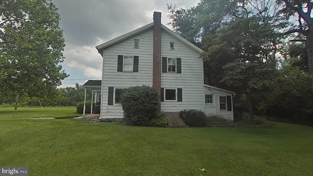 899 Shrivers Corner Rd, Gettysburg, PA 17325 - back of property featuring a yard and a chimney