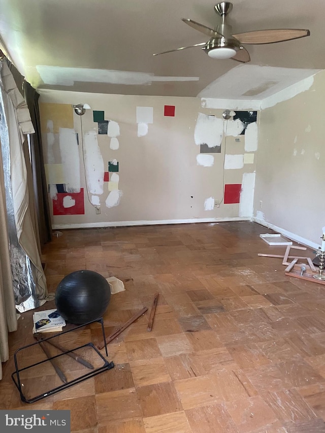 131 Raleigh St SE, Washington, DC 20032 - empty room with ceiling fan and baseboards