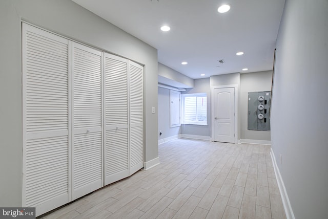 2512 Frankford Ave Unit 1A, Philadelphia, PA 19125 - corridor featuring light wood-type flooring and recessed lighting