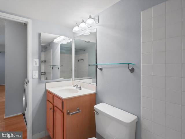 4500 S Four Mile Run Dr Unit 927, Arlington, VA 22204 - bathroom with vanity and wood finished floors