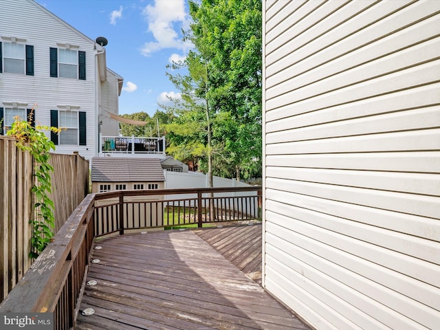 8730 Thornbrook Dr, Odenton, MD 21113 - view of wooden deck