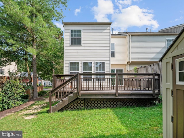 8730 Thornbrook Dr, Odenton, MD 21113 - back of property featuring a yard and a deck