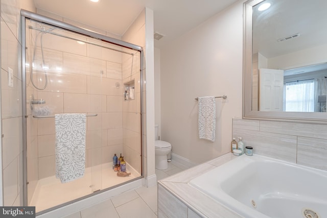 8 Ashley Ct, Stafford, VA 22554 - bathroom with a shower stall, tile patterned flooring, and a jetted tub