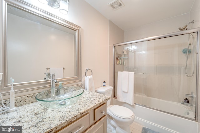 8 Ashley Ct, Stafford, VA 22554 - full bathroom with vanity, combined bath / shower with glass door, and tile patterned flooring