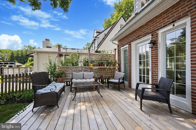 927 Drexel Ave, Drexel Hill, PA 19026 - wooden deck with an outdoor hangout area