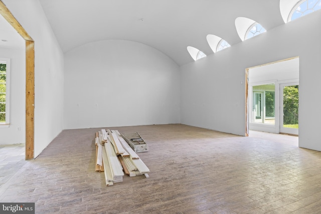 453 Bayard Rd, Kennett Square, PA 19348 - empty room with plenty of natural light, lofted ceiling, hardwood / wood-style floors, and a skylight