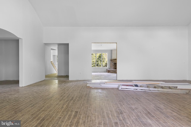 453 Bayard Rd, Kennett Square, PA 19348 - unfurnished room with wood finished floors and arched walkways