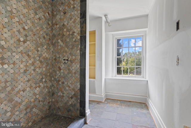 453 Bayard Rd, Kennett Square, PA 19348 - full bath with stone tile flooring and a tile shower
