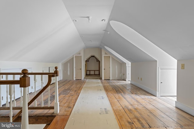 453 Bayard Rd, Kennett Square, PA 19348 - additional living space with lofted ceiling and light wood-style flooring