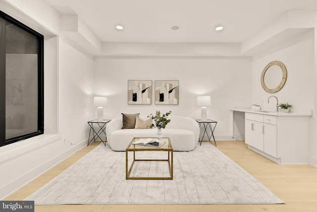 507 L St NE Unit 3B, Washington, DC 20002 - living room featuring light wood-type flooring and recessed lighting
