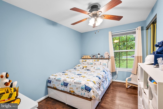 9304 Taverney Ter, Gaithersburg, MD 20879 - bedroom with wood finished floors, a closet, and ceiling fan