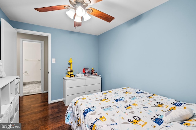 9304 Taverney Ter, Gaithersburg, MD 20879 - bedroom featuring dark wood-style floors and a ceiling fan