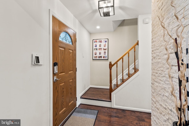 9304 Taverney Ter, Gaithersburg, MD 20879 - foyer with wood finished floors and stairway
