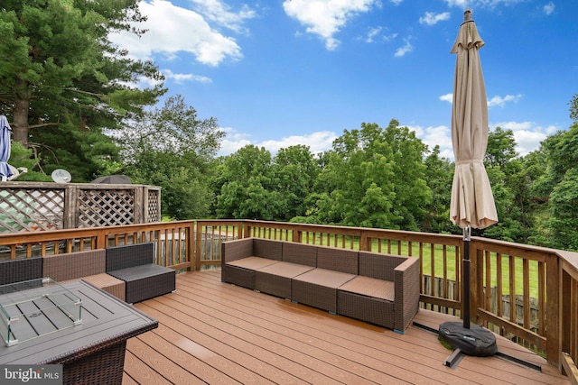 9304 Taverney Ter, Gaithersburg, MD 20879 - wooden terrace featuring an outdoor living space