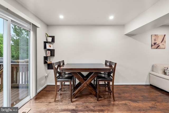 9304 Taverney Ter, Gaithersburg, MD 20879 - dining space featuring wood finished floors and recessed lighting