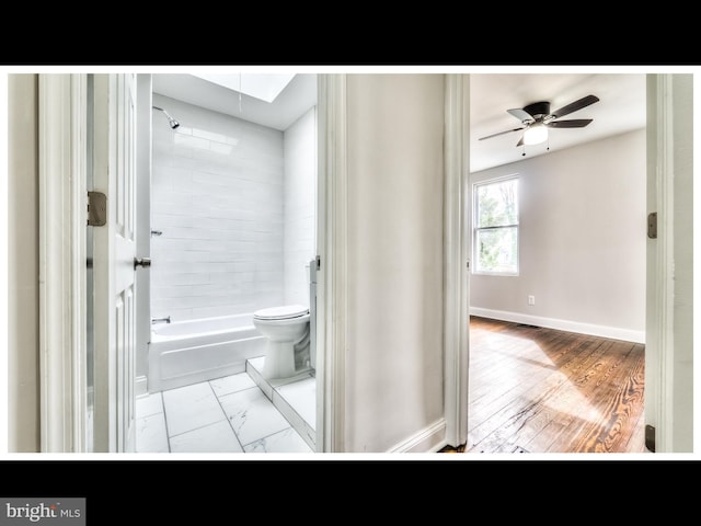 1206 Darley Ave, Baltimore, MD 21218 - bathroom featuring bathing tub / shower combination and a ceiling fan