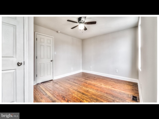 1206 Darley Ave, Baltimore, MD 21218 - unfurnished room with ceiling fan and wood finished floors