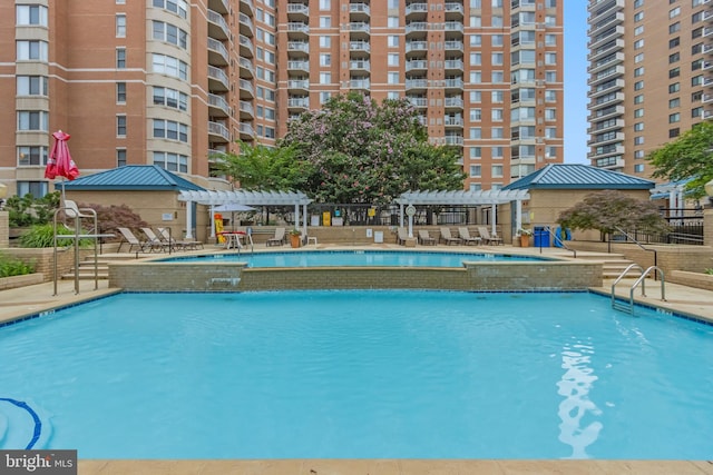 3835 9th St N Unit 1001W, Arlington, VA 22203 - community pool with a pergola and a patio area