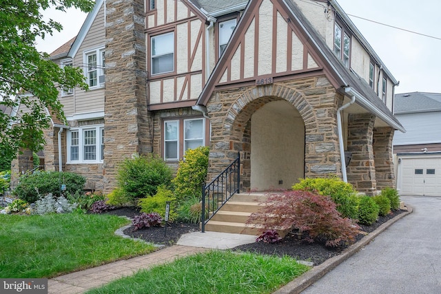 4613 Woodland Ave, Drexel Hill, PA 19026 - view of front facade with stone siding and stucco siding