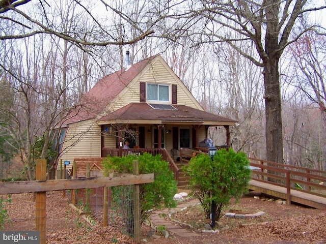 7719 Vermont Rd, Rhoadesville, VA 22542 - view of front facade featuring a porch