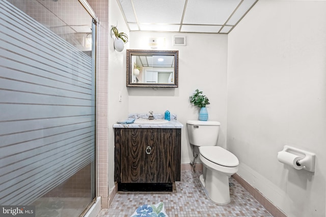 801 Yale Ave Unit 617, Swarthmore, PA 19081 - full bathroom with vanity, a shower stall, and tile patterned flooring