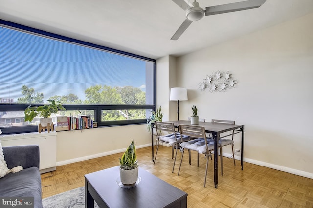 4000 N Charles St Unit 307, Baltimore, MD 21218 - sitting room with ceiling fan and baseboards