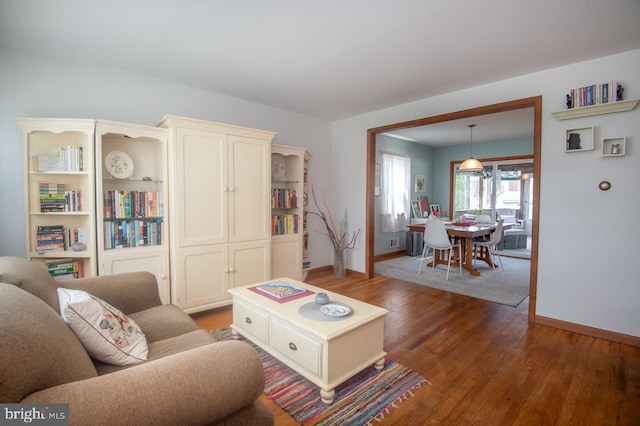 103 David Rd, Wilmington, DE 19804 - living area featuring baseboards and wood finished floors