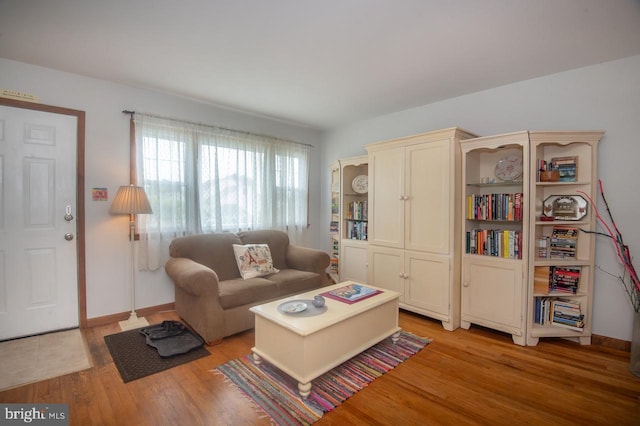 103 David Rd, Wilmington, DE 19804 - living room featuring light wood-style flooring and baseboards