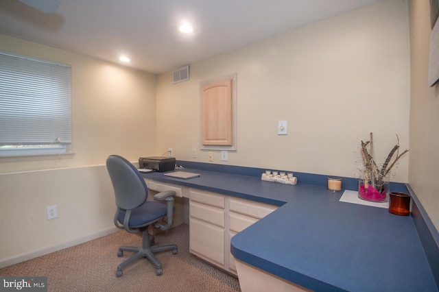 103 David Rd, Wilmington, DE 19804 - carpeted home office with built in desk and recessed lighting