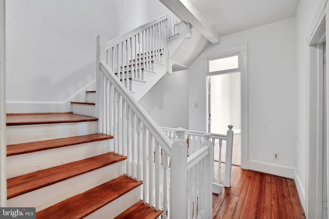1223 Euclid St NW, Washington, DC 20009 - stairs with wood-type flooring and baseboards