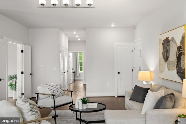 1411 Key Blvd Unit 411, Arlington, VA 22209 - living room with wood finished floors and recessed lighting