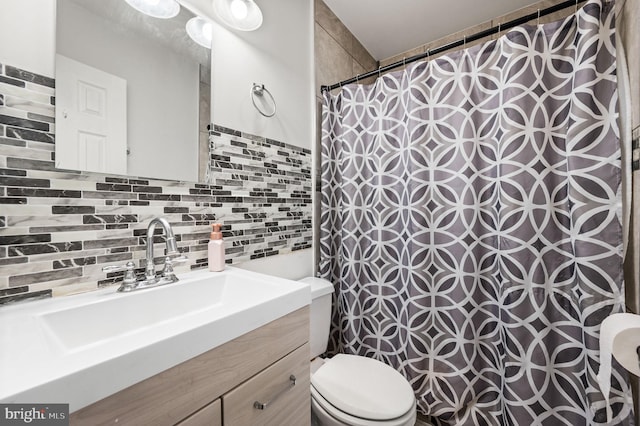 41 Good Ln, Levittown, PA 19055 - full bathroom with vanity, decorative backsplash, and a shower with curtain