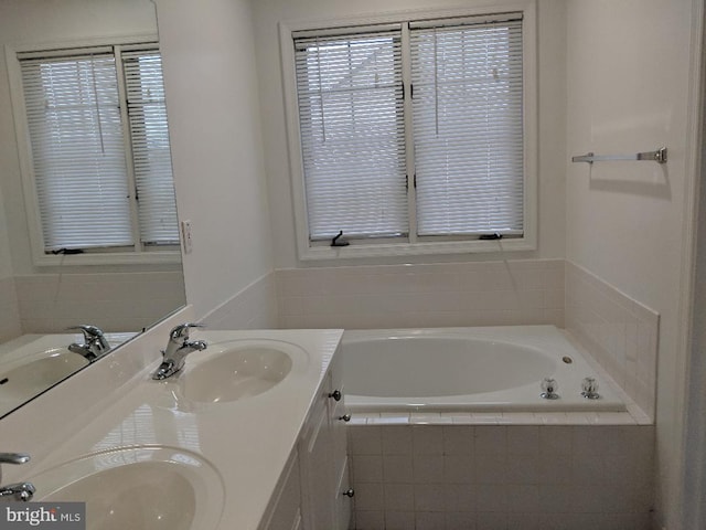 46838 Graham Cove Sq, Sterling, VA 20165 - full bathroom with a garden tub and double vanity