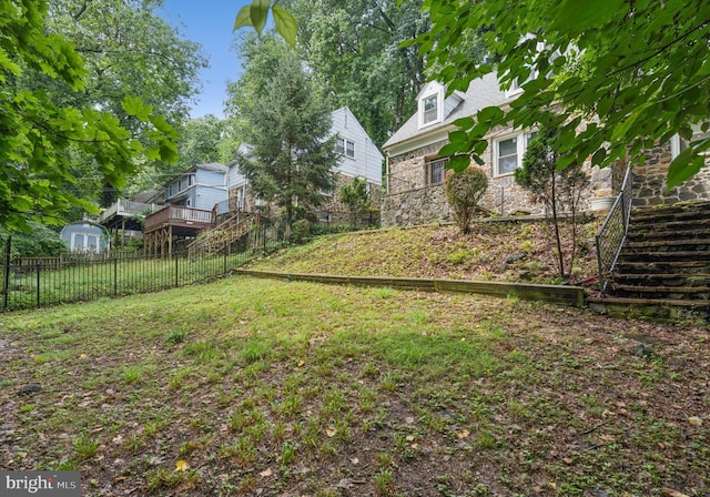 2504 Parkview Rd, Baltimore, MD 21207 - fenced backyard with stairway