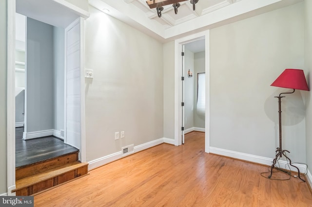 2504 Parkview Rd, Baltimore, MD 21207 - empty room with wood finished floors and baseboards