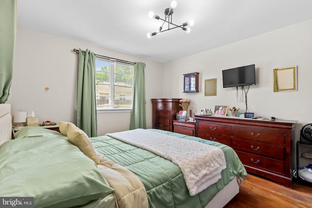 1373 Puggy Ln, Bethlehem, PA 18015 - bedroom with a chandelier and wood finished floors