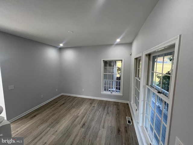 106 Lynx Ln, Effort, PA 18330 - spare room with wood finished floors and recessed lighting