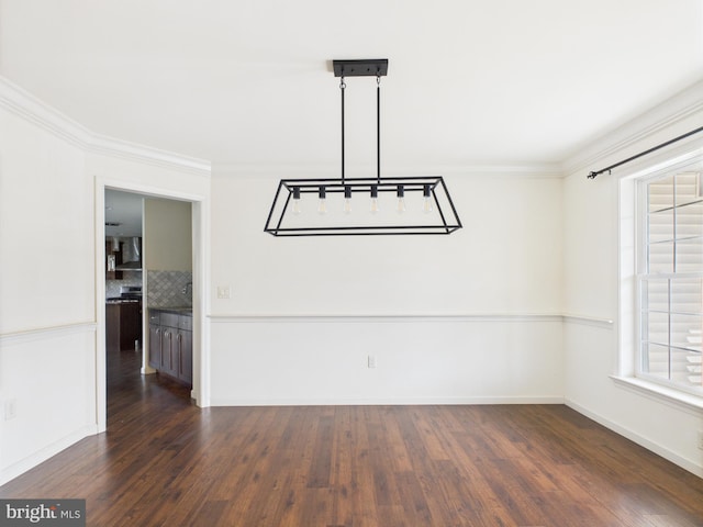 53 Hamlet Cir, Mechanicsburg, PA 17050 - empty room featuring dark wood-type flooring and ornamental molding
