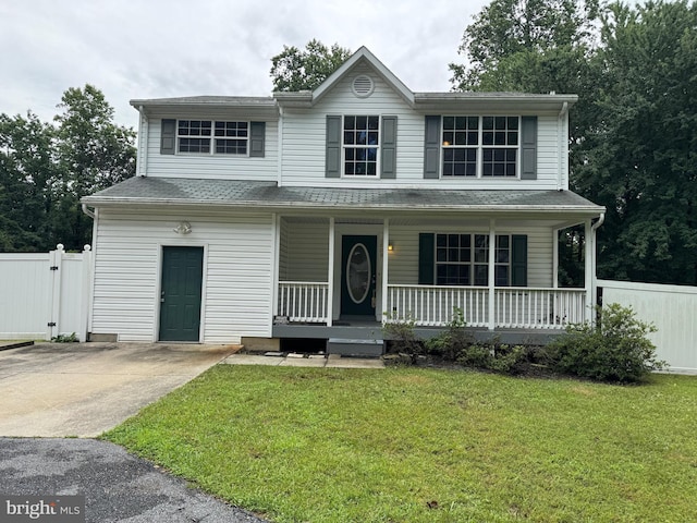 1809 Labrott Ln, Annapolis, MD 21401 - view of front of property featuring a porch, a gate, and concrete driveway