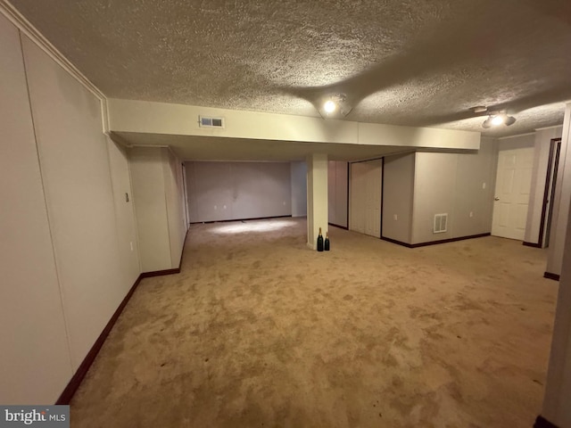 1809 Labrott Ln, Annapolis, MD 21401 - finished basement featuring carpet floors and a textured ceiling