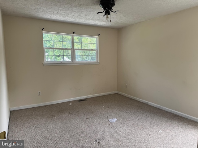1809 Labrott Ln, Annapolis, MD 21401 - spare room featuring carpet floors, a textured ceiling, and ceiling fan