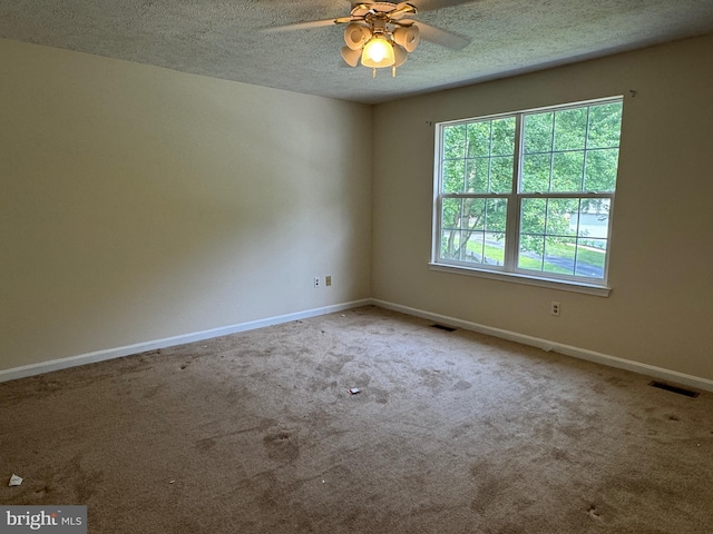 1809 Labrott Ln, Annapolis, MD 21401 - empty room with ceiling fan, a textured ceiling, and carpet