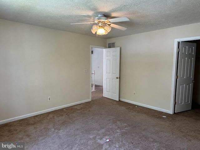 1809 Labrott Ln, Annapolis, MD 21401 - carpeted spare room with a ceiling fan and a textured ceiling