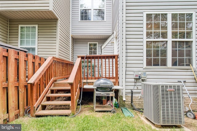 13663 Harvest Glen Way, Germantown, MD 20874 - wooden terrace with stairs and a grill